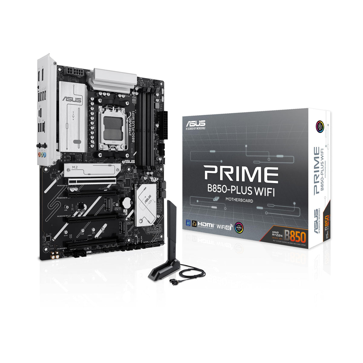 ASUS ROG Strix B850-A Gaming WiFi AMD AM5 B850 ATX Motherboard 14+2+2 Power Stages, DDR5 AEMP, 2.5G LAN 7 with Q-Antenna, 4X M.2, PCIe® 5.0, USB 20Gbps Type-C, AI Networking II, ASUS Advisor