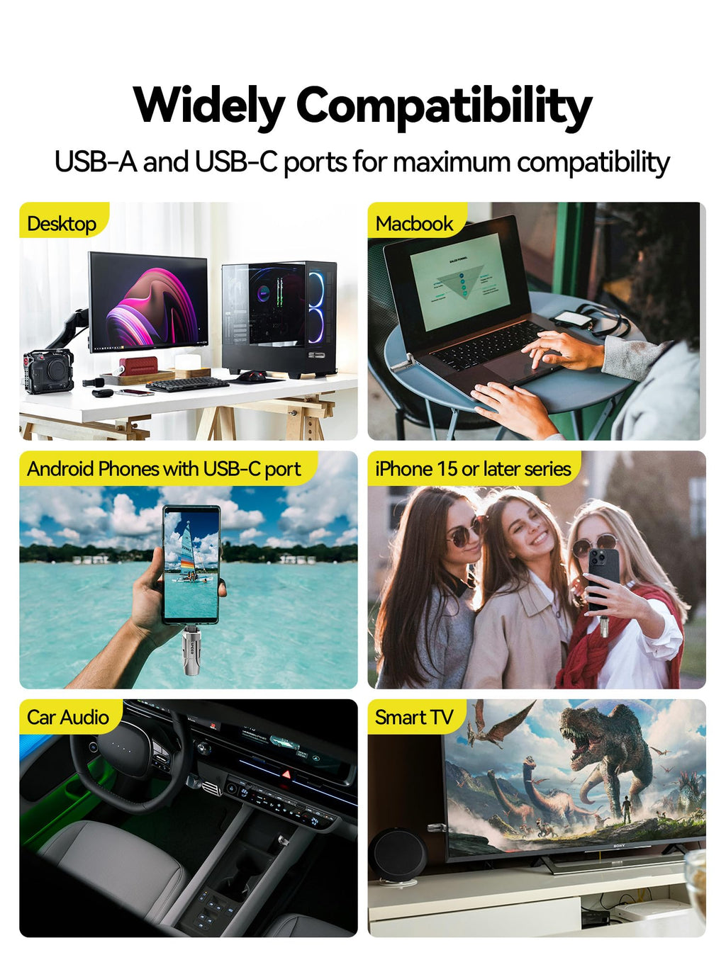 MOVE SPEED 1TB Solid State Flash Drive 570MB/s High Speed USB Drive with Type C + USB 3.2 Drive Dual Port, Thumb Drive Compatible with iPhone 15,16,17,18 Series/Android/Phone/MacBook/Audio/Smart TV