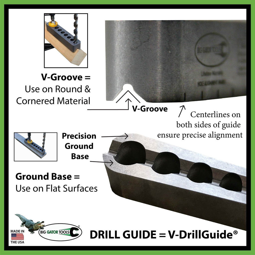 The Ultimate Big Gator Set - 10 pc set - Big Gator Tools V-DrillGuides & V-TapGuides