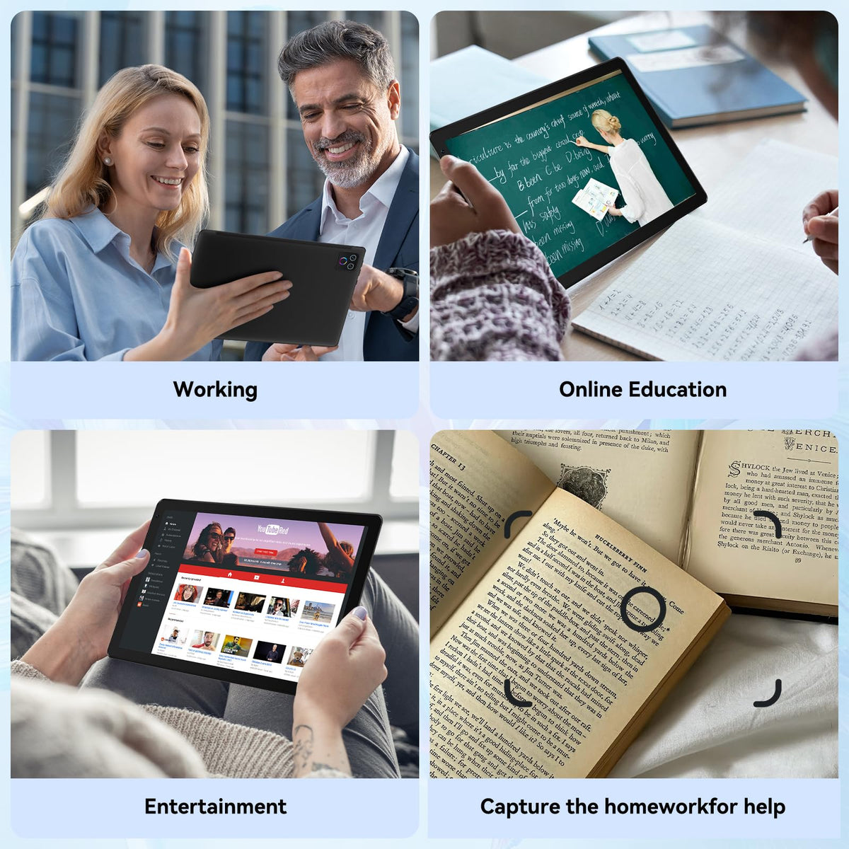 Android Tablet 10.1 inch with Octa-Core Processor, 36GBRAM+128GB Storage