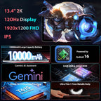 13 inch Tablet with Keyboard - 2026 Gemini AI Android 16 Tablet,Black Case