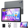 Android 16 Tablet,10 Inch IPS 120Hz Smooth Display,20GB+64GB+2TB Expandable, Octa-Core CPU,6000mAh Battery, Dual-Band WiFi, GPS,Face ID,Kids Tablets with Parent Control,Computer Tablet with Case,Grey
