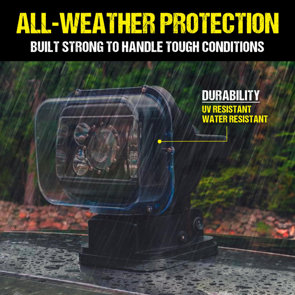 Jonard Tools SOL-T1 Solis LED Utility Truck Light, 4800 Lumens, Remote-Controlled 360° Rotation, Rechargeable 10,000 mAh Battery, Magnetic Base, IP65 Water-Resistant, Portable Work Light
