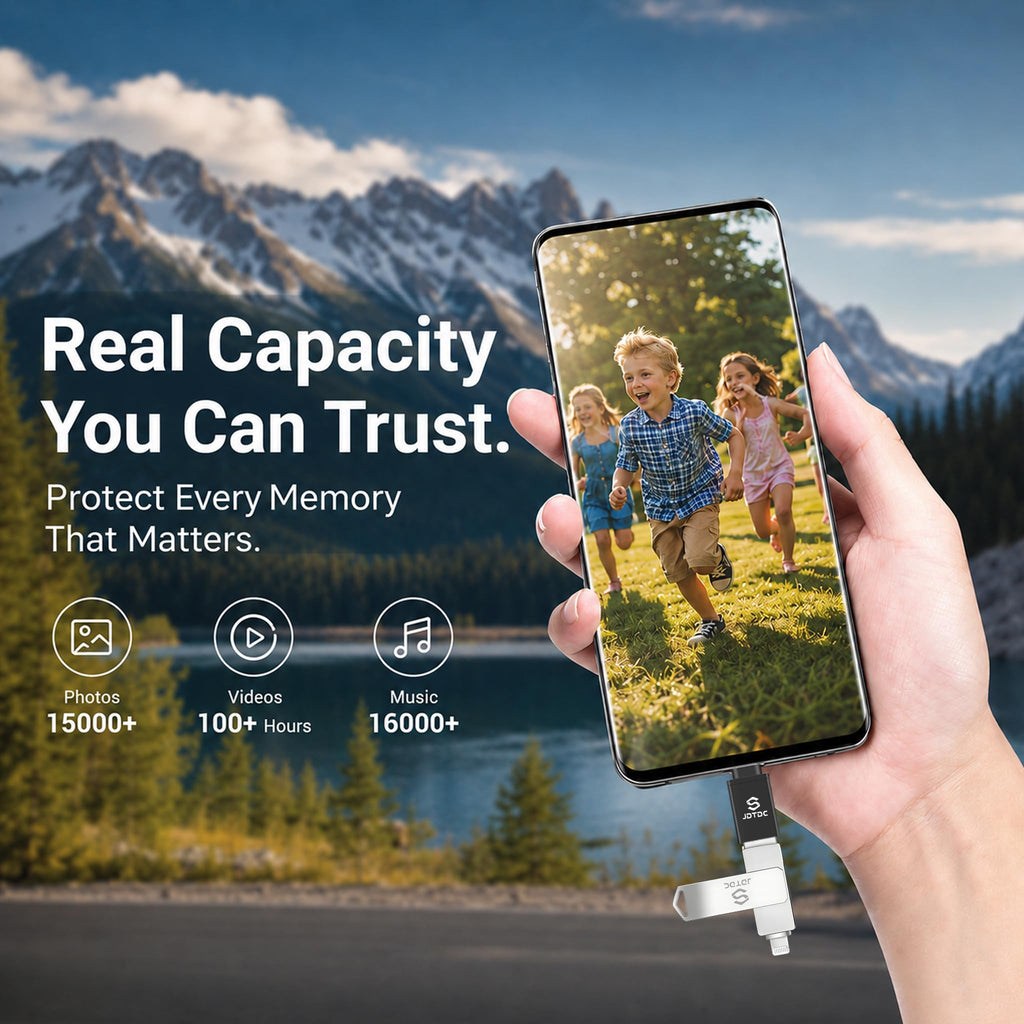 True Capacity 512GB Apple MFi Certified Photo Stick Flash Drive for iPhone