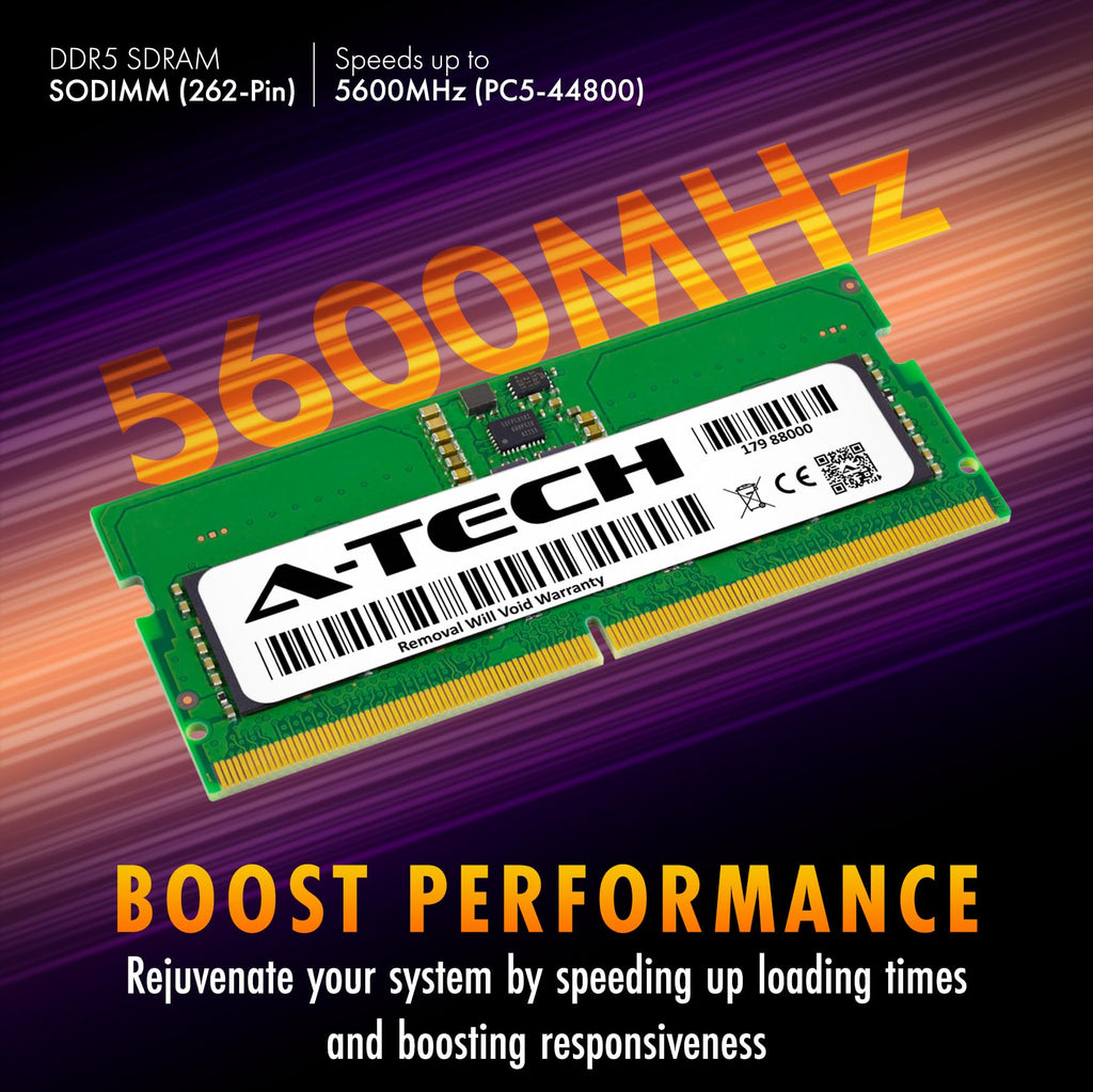 A-Tech 8GB RAM for Lenovo LOQ 15APH8, 15IRH8, 16APH8, 16IRH8 Gaming Laptop | DDR5 5600MHz PC5-44800 SODIMM 1.1V 262-Pin Non-ECC SO-DIMM Memory Upgrade
