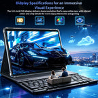 Android 16 Tablet with Keyboard, 10 inch Tablet with 26GB+256GB+2TB Expand