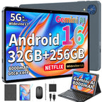 Tablet, 10 Inch Android 16 Tablet with Keyboard, Gemini AI, 32GB+256GB+2TB