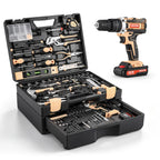 VEVOR Mechanics Tool Set, 308-Piece Mechanic Tool Kit, 1/4 in, 3/8 in, and 1/2 in Drive, SAE and Metric Socket Set, Wrenches, Screwdriver Bits, Accessories, and Storage Case, for Automotive Repair