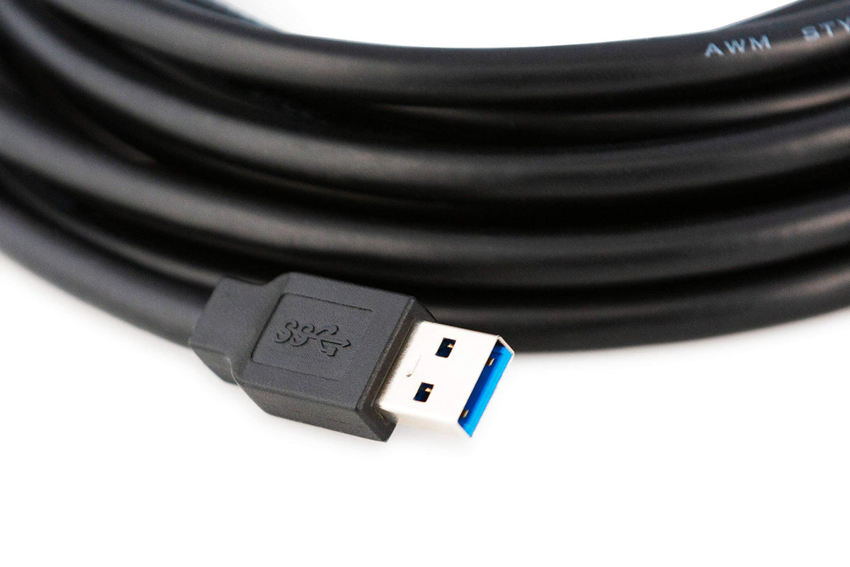 MutecPower 100 Feet Active USB Extension Cable 3.0 Male to Female with 3 Extension chipsets Signal Booster - Repeater Cord 30 Meters / 100 Feet (AC Power Supply Included)