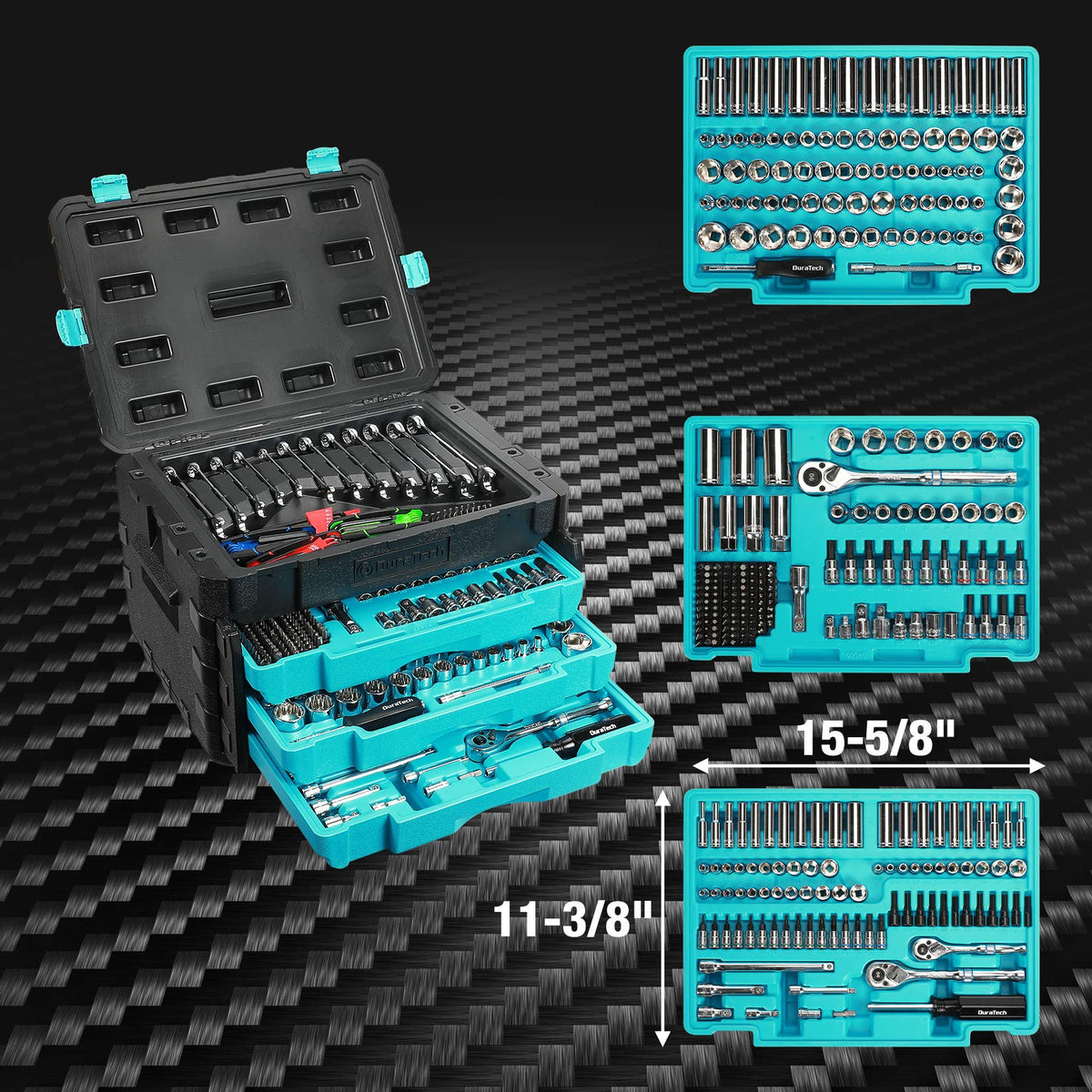 DURATECH 497-Piece Mechanics Tool Set with Tool Box