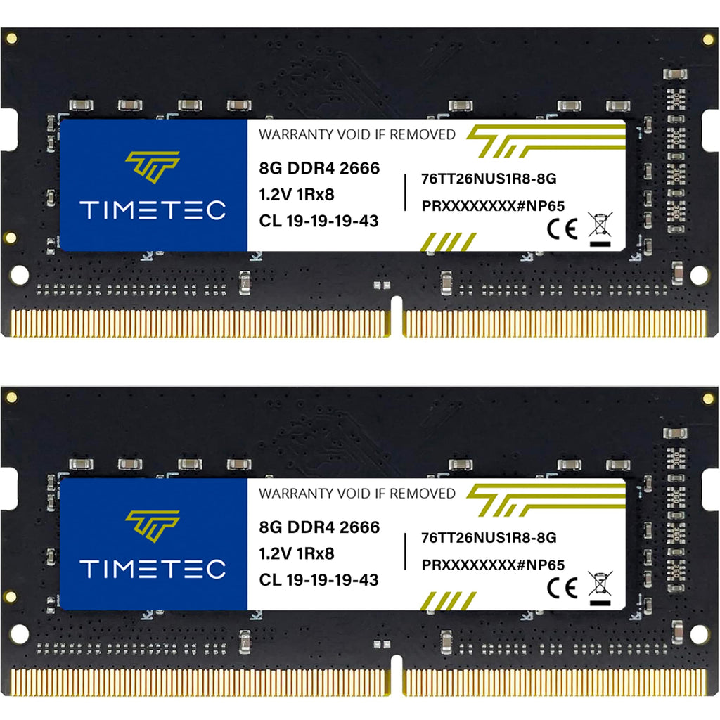 Timetec Elite 32GB KIT (2x16GB) DDR4 2666MHz (PC4-2666V) PC4-21300 SODIMM Laptop RAM – 260-Pin 1.2V CL19 Non-ECC Unbuffered Memory Module for Laptop, Notebook, Mini PC, All-in-One