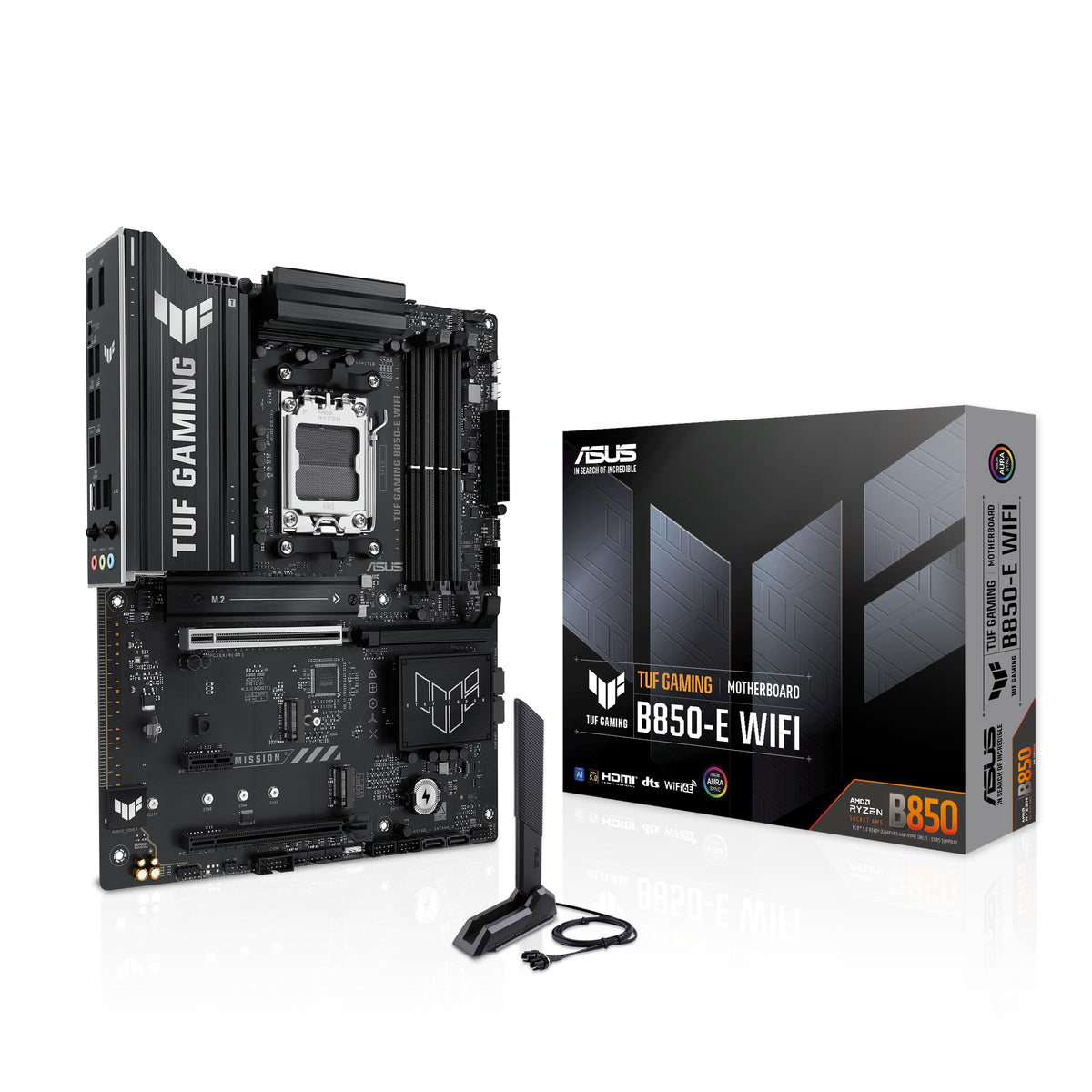 ASUS ROG Strix B850-A Gaming WiFi AMD AM5 B850 ATX Motherboard 14+2+2 Power Stages, DDR5 AEMP, 2.5G LAN 7 with Q-Antenna, 4X M.2, PCIe® 5.0, USB 20Gbps Type-C, AI Networking II, ASUS Advisor