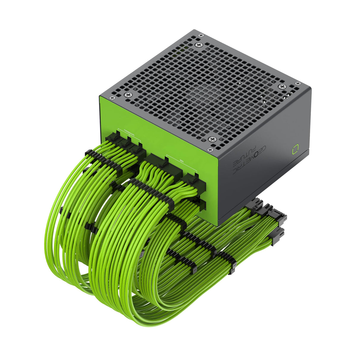 Geometric Future Alpha 1000W Fully Modular ATX 3.1 Power Supply, 80 Plus Platinum, Native 12V-2x6, 100% Japanese Electrolytic Capacitors, Green