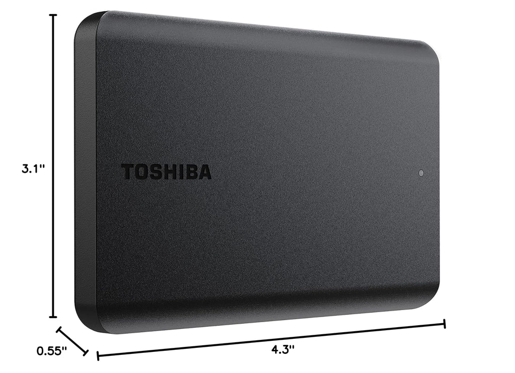 Toshiba Canvio Basics 2TB Portable External Hard Drive USB 3.0, Black - HDTB520XK3AA