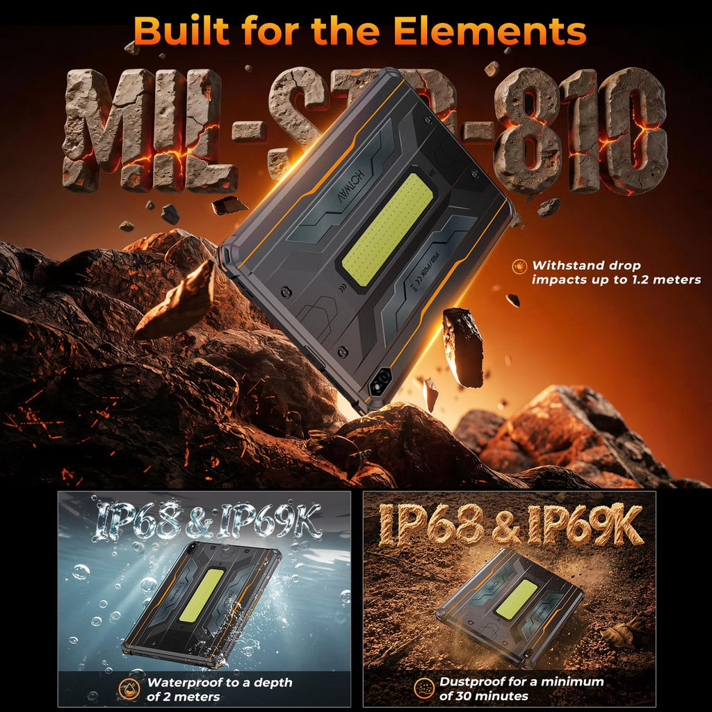 HOTWAV R7 Pro Android 16 Rugged Tablet 20GB + 256GB/TF 1TB 15600mAh 10.1"
