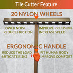Precise Tile Cutter Hand Tool,Professional Manual Tile Cutter for Porcelain/Ceramic Tiles,Capable Cutter 72' Format Tiles,Upgrade 4.0 Running Plier,2Pcs Tile Scoring Wheels,3Pcs Cutter Heads