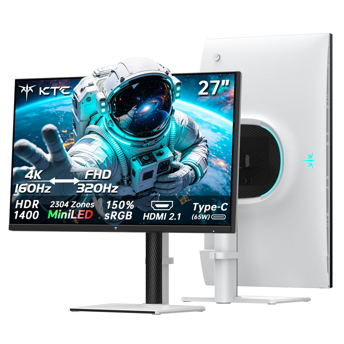 KTC 32 Inch Curved 280Hz Gaming Monitor, 240Hz Computer Monitor FHD, H32C5