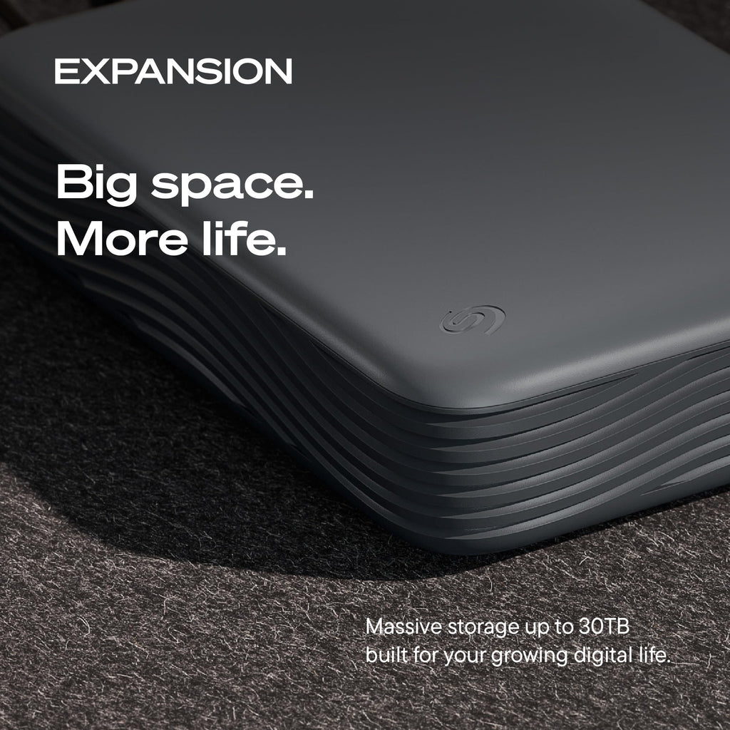 Seagate 8TB Expansion Desktop Hard Drive | MicroB to USB-C (STNP8000400)