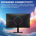 HP OMEN 27 inch QHD 280Hz Gaming Monitor, QHD Display (2560 x 1440), IPS Black Technology, VESA DisplayHDR 400, 1ms MPRT (with Overdrive), NVIDIA G-SYNC Compatible, Black, OMEN 27qs G2 (2026)