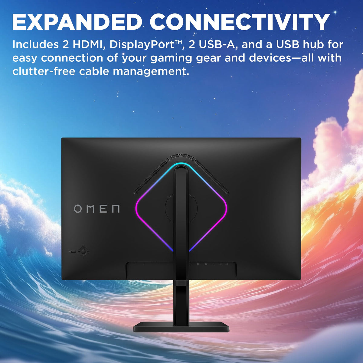 HP OMEN 27 inch QHD 280Hz Gaming Monitor, QHD Display (2560 x 1440), IPS Black Technology, VESA DisplayHDR 400, 1ms MPRT (with Overdrive), NVIDIA G-SYNC Compatible, Black, OMEN 27qs G2 (2026)