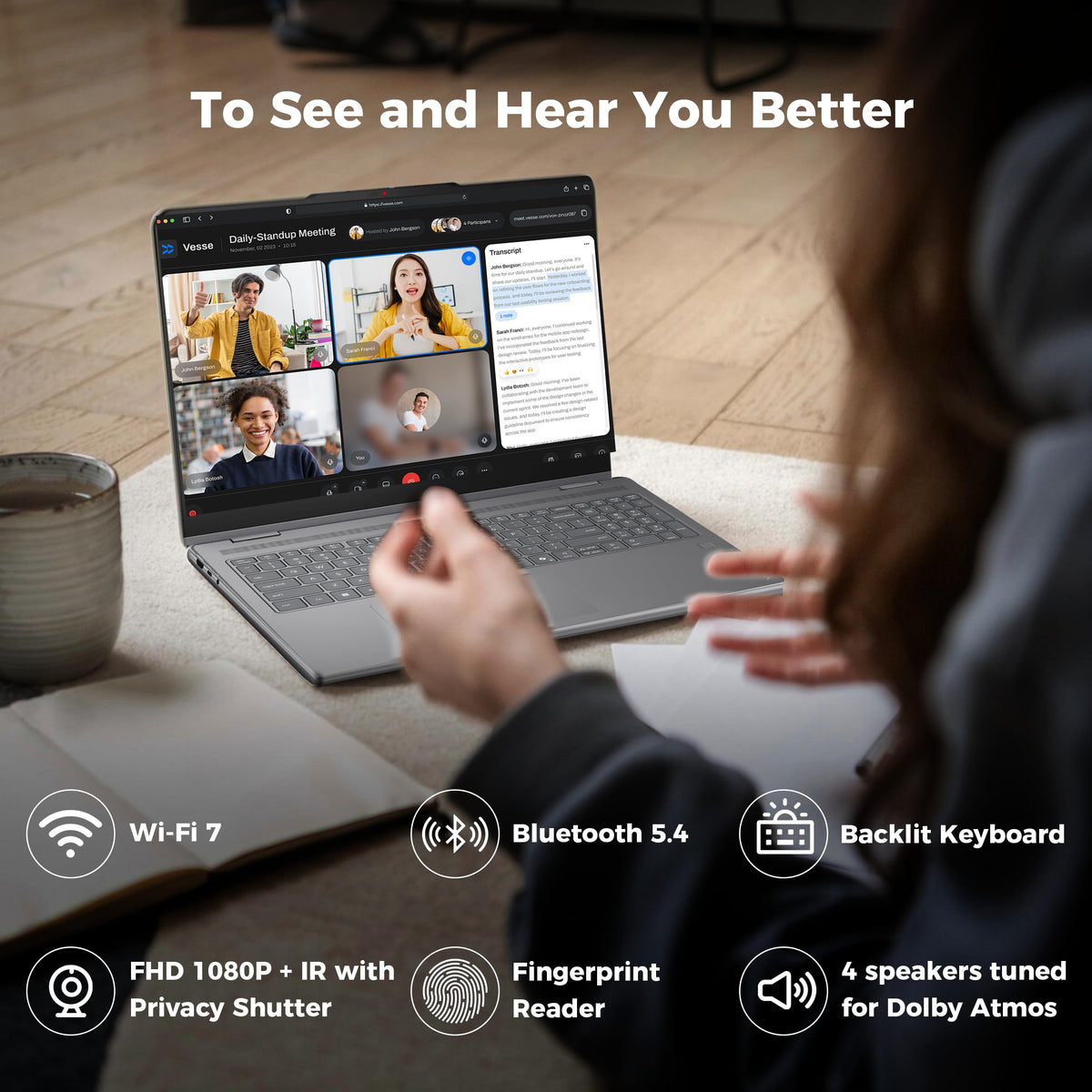 Lenovo Yoga 7i 2-in-1 16" 2K Touchscreen AI Laptop, Intel Core Ultra 7 256V, 16GB LPDDR5X, 2TB Storage (1TB SSD+1TB Docking Station), Backlit Keyboard, Fingerprint, FHD Camera, Win 11 Pro, Grey