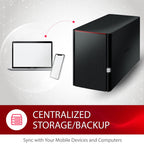 BUFFALO LinkStation SoHo 220 2-Bay Personal Cloud Office NAS 4TB (2x2TB) with Hard Drives Included