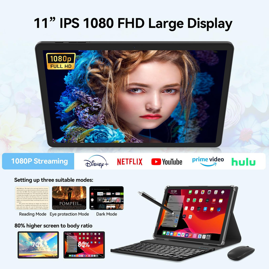 Tablet 11 inch Android 16 Tablet 2026 Latest Update Octa-Core 128GB+20GB