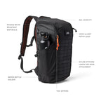 UAG Civilian 20-Liter Backpack, fits up to 16" Laptop, Black/Orange