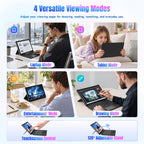 2 in 1 Laptop 10.1" Win11 Pro Tablet PC with Keyboard & Stylus Pen