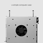 teenage engineering Computer-1 mini-ITX PC Computer case Chassis with Powder Coated Aluminum, Chrome Metal Handles, and Dual-Slot GPU, Small Form Factor, Compatible with SFX Power Supply (Aluminum)