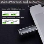 SSK 1TB External SSD Drive up to 550MB/s Dual USB C+A 3. 2 Thumb Drive
