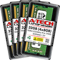 A-Tech 32GB (4x8GB) DDR4 2133 MHz SODIMM PC4-17000 (PC4-2133P) CL15 Non-ECC Laptop RAM Memory Modules