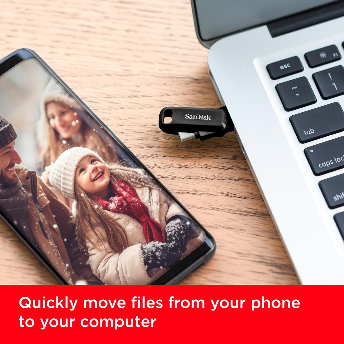 SANDISK 1TB Ultra Dual Drive Go, USB-C & USB-A, Up to 400MB/s Read Speeds