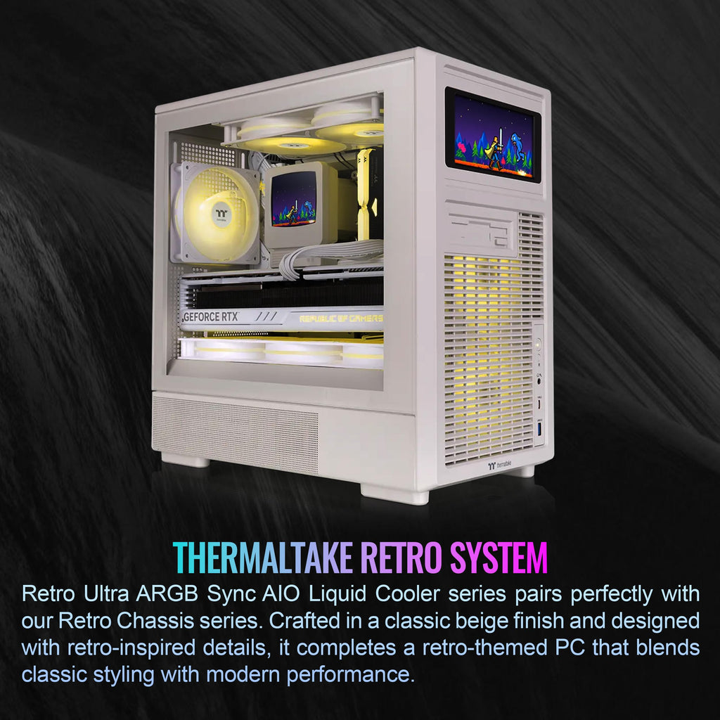 Thermaltake Retro 240 Ultra ARGB CPU Liquid Cooler ~ Beige