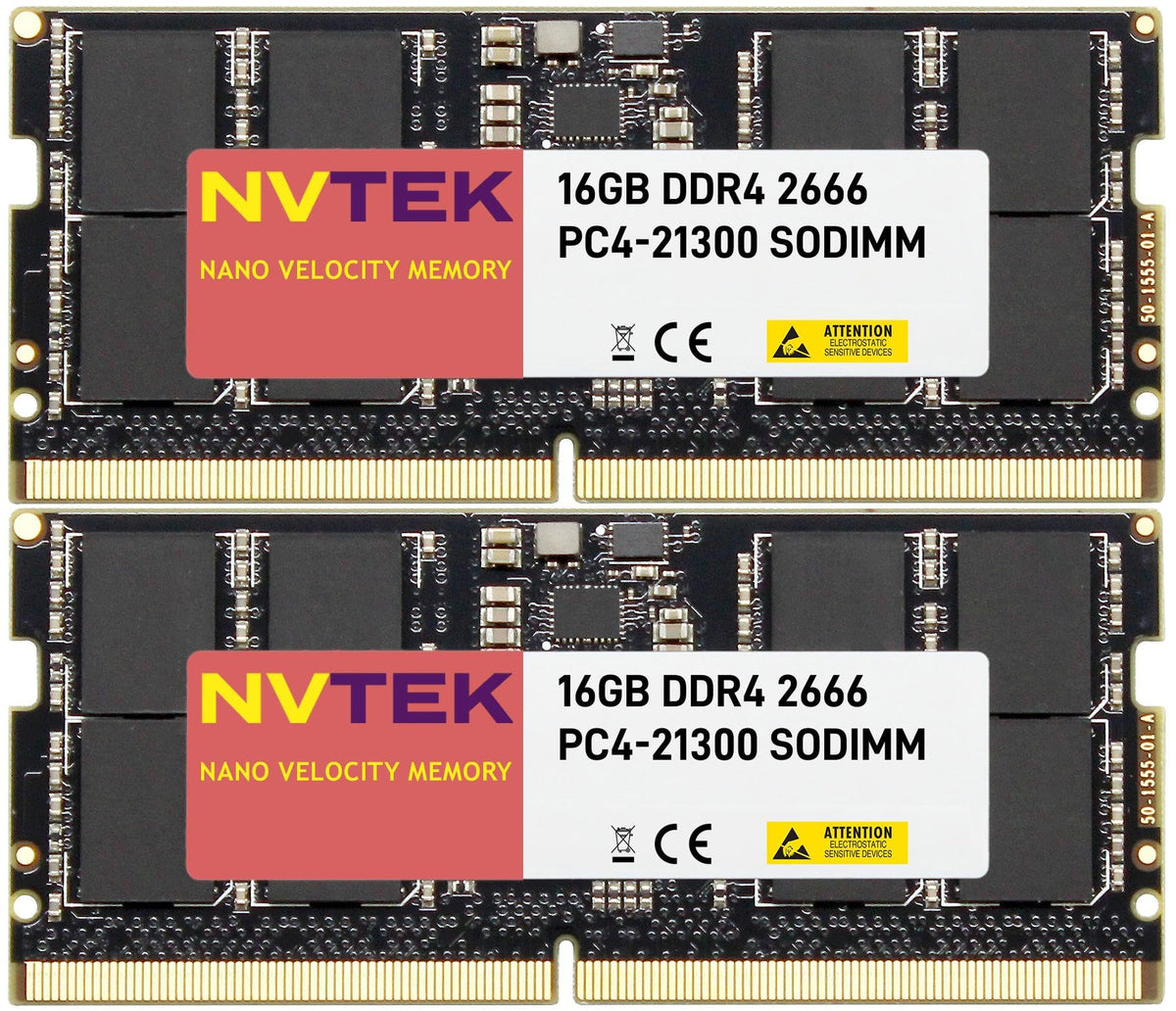 32GB (2X16GB) DDR4 2666MHz PC4-21300 SODIMM 2Rx8 1.2V CL19 260-PIN Non-ECC Laptop PC Computer Memory KIT