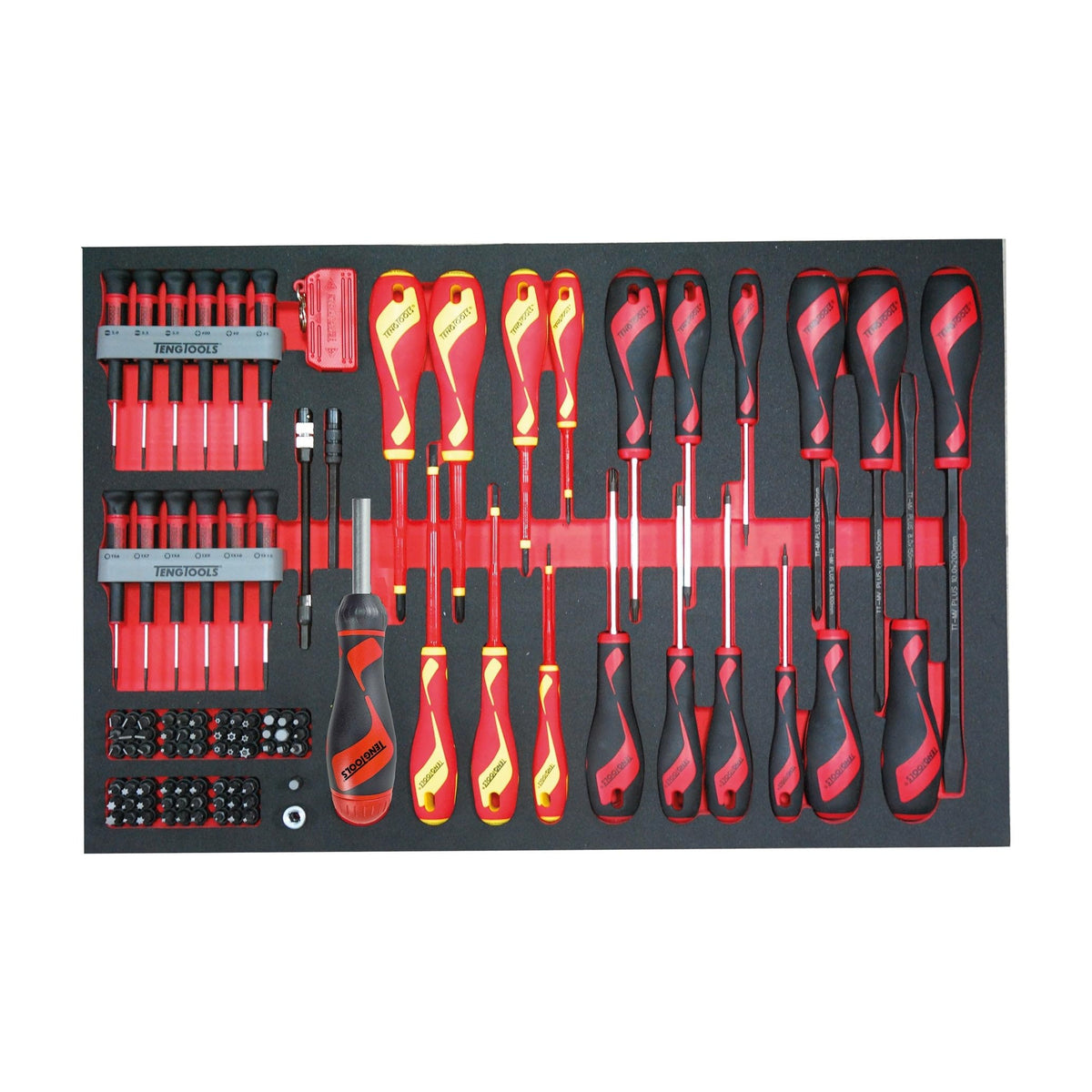 Teng Tools 98 Piece Mixed Screwdriver Set Foam Tray Phillips Torx