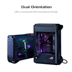 ASUS ROG Z11 Mini-ITX/DTX Gaming Case with Patented 11° Tilt Design, Compatible with ATX Power Supply,3-Slot Graphics, Front I/O USB 3.2 Gen 2 Type-C, 2X USB 3.2 Gen 1 Type-A and ARGB Control Button