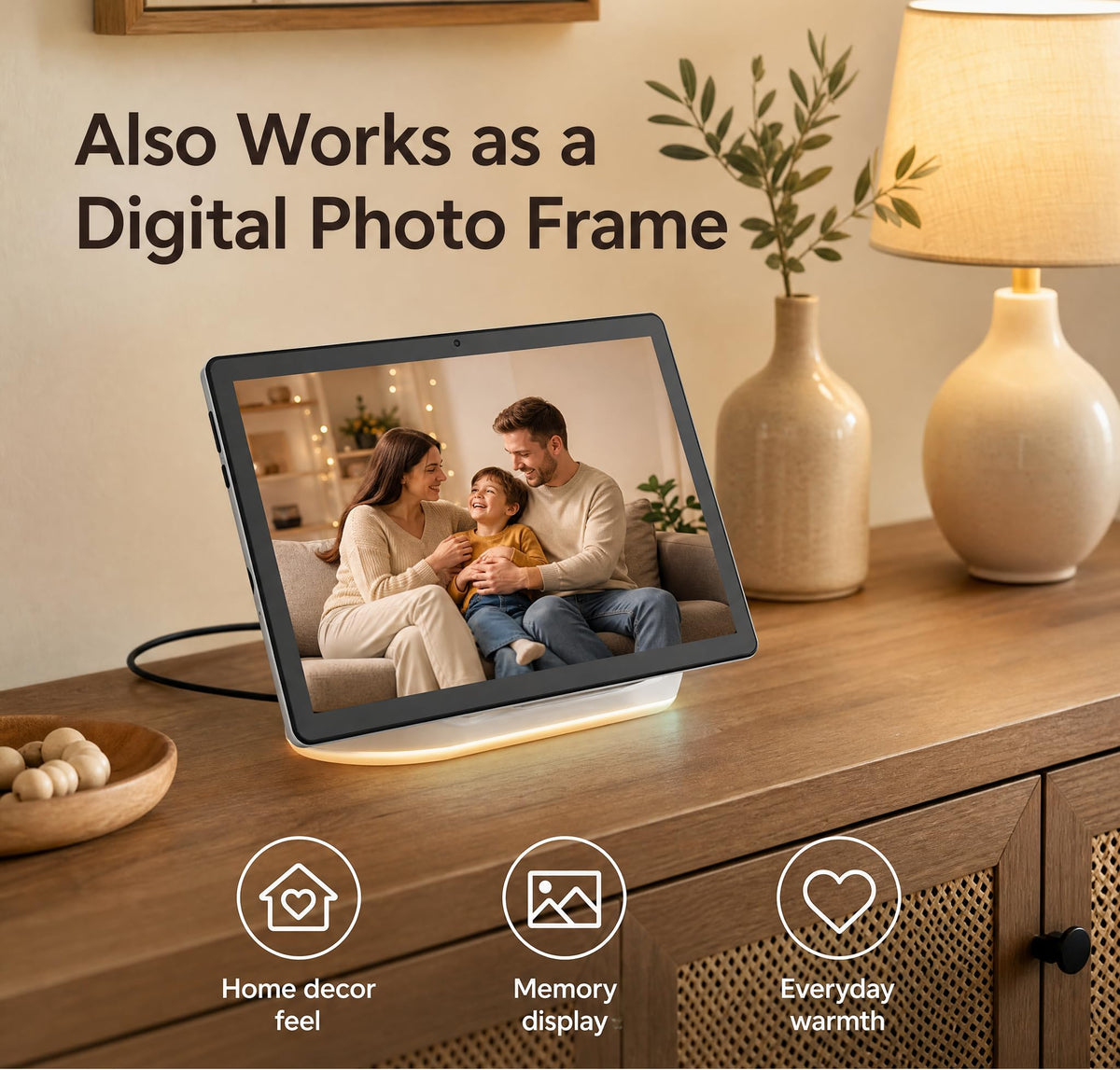 Android 15 Tablet with Dock, 10.1 inch,14GB+64GB+1TB Expand