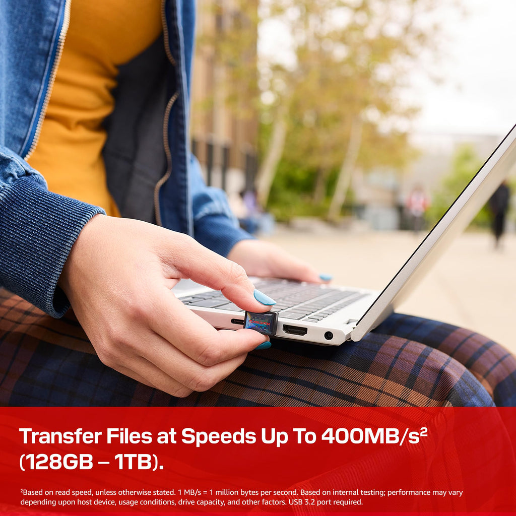 SANDISK 512GB Extreme Fit USB-C Flash Drive, Up to 400MB/s Read Speeds
