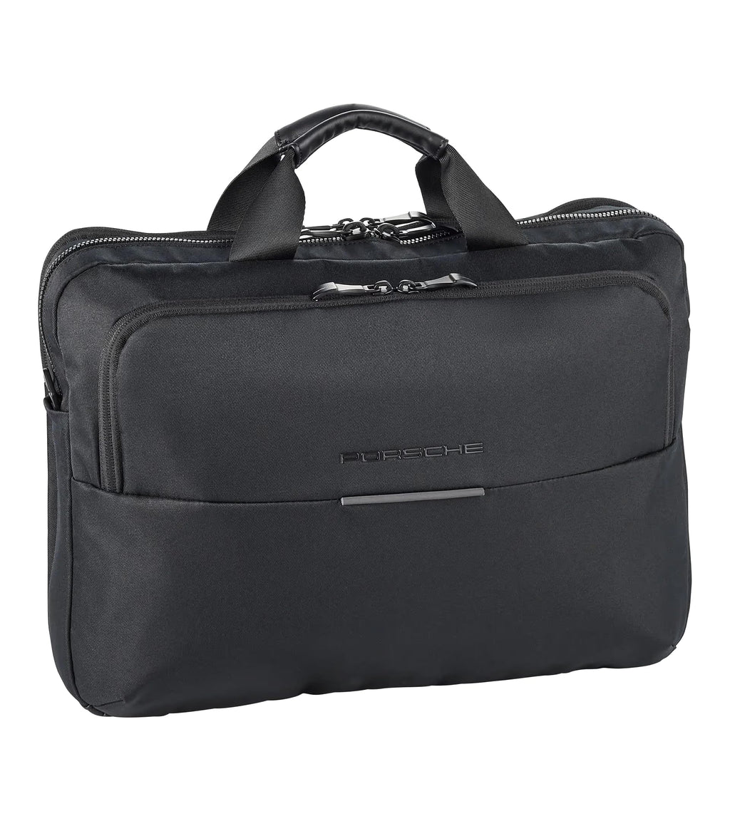Porsche Laptop Bag – 15-Inch Computer Briefcase with Shoulder Strap, Black