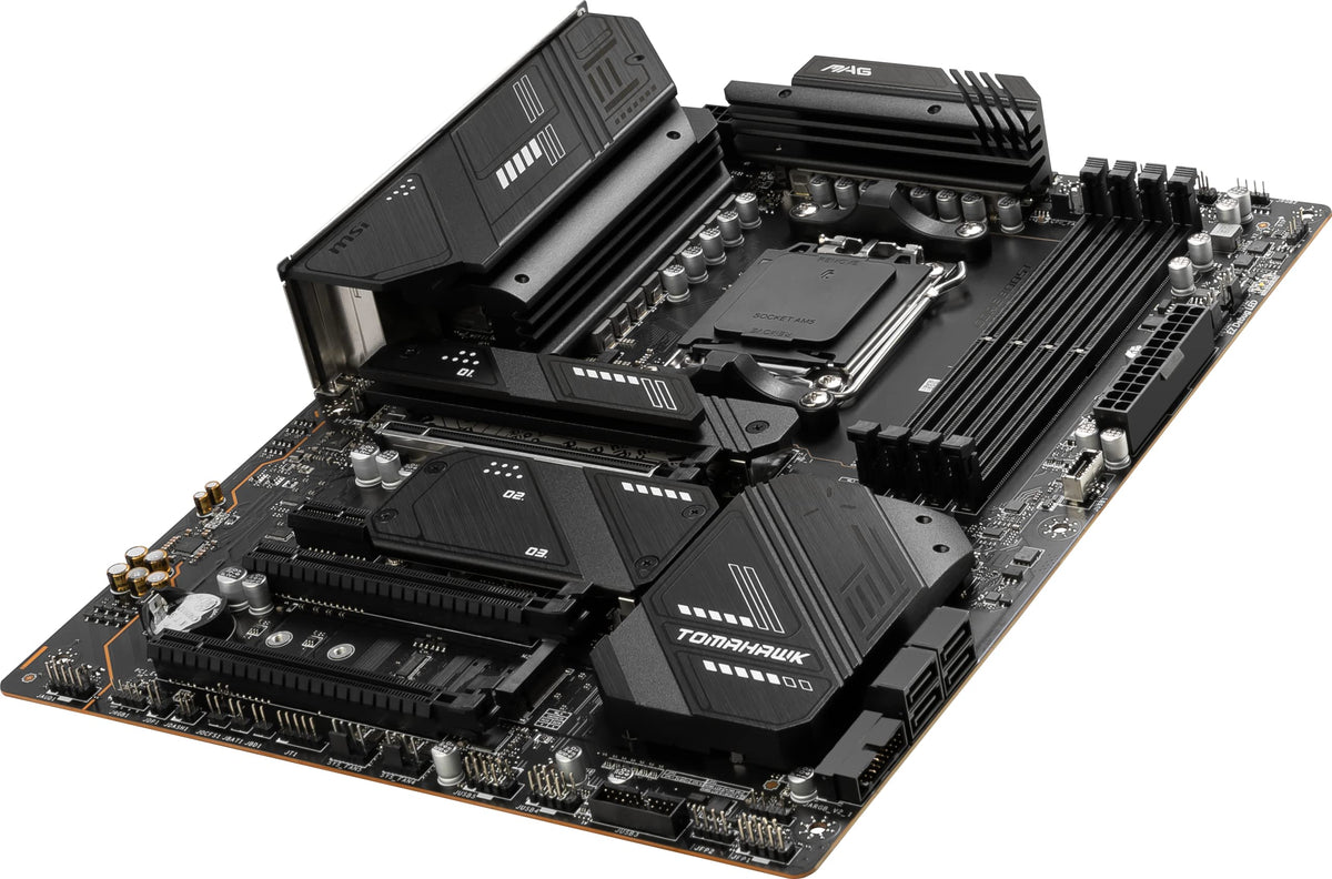 MSI MAG X670E Tomahawk WiFi Gaming Motherboard (AMD Ryzen 9000/8000/7000 Series Processors, AM5, DDR5, PCIe 5.0, SATA 6Gb/s, M.2, USB 3.2 Gen 2, Wi-Fi 6E, Bluetooth 5.3, 2.5Gbps LAN, HDMI/DP, ATX)