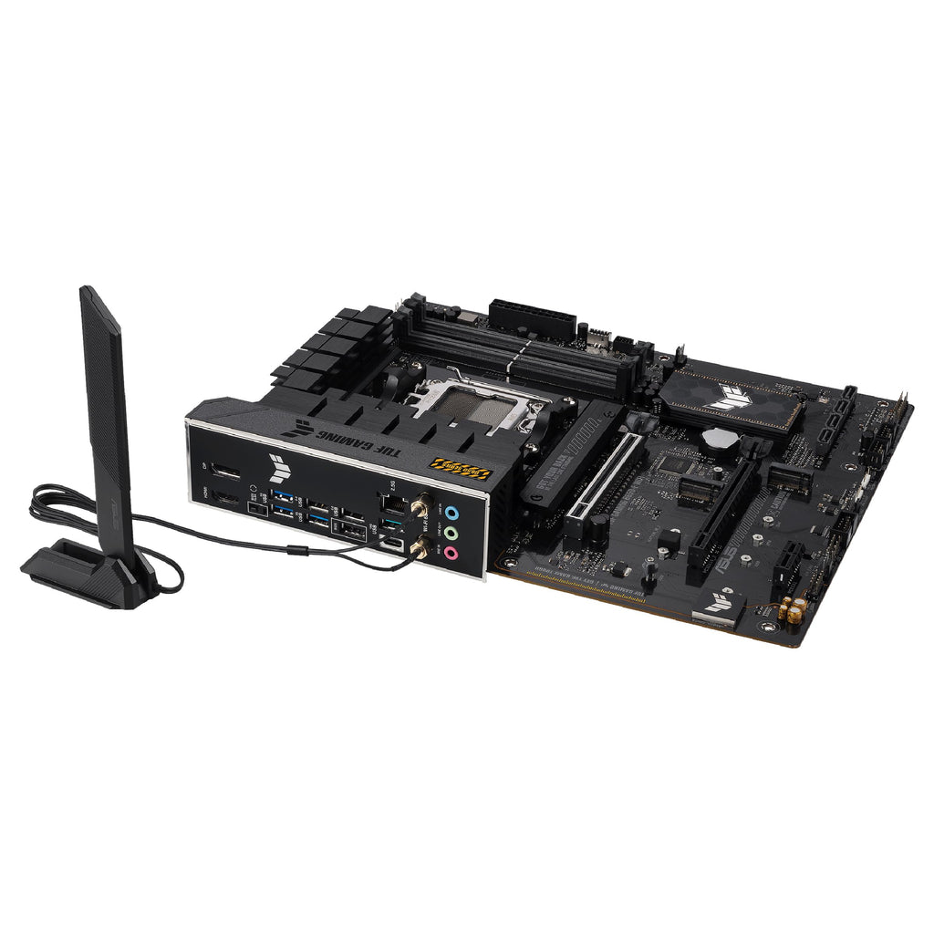 ASUS TUF Gaming B650-E WIFI AMD B650 AM5 DDR5 8000 DP HDMI 3x M2 USB3.2 WiFi 6E + BT AURA RGB 2.5Gbit LAN ATX Motherboard with ASUS TUF Protection, Q-Design, Armoury Crate