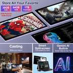 Tablet, 10 Inch Android 17 Tablet with Keyboard, 30+64GB, Octa-Core, WiFi 6