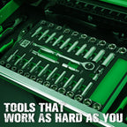 SK Tools USA 1/2" Drive, 49 Piece, 6 Point, Standard & Deep, SAE & Metric Chrome Socket Set | SK01456-216P