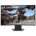 LG 27GS60QC-B Ultragear 27-inch Curved Gaming Monitor QHD (2560x1440) 180Hz 1ms 1000R AMD FreeSync HDR10 HDMIx2 DisplayPort Borderless Design Black Stabilizer DAS Crosshair FPS Counter - Black