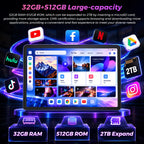 Android 16 Tablet,10.1-Inch Electronics Tablet,32GB RAM 512GB ROM