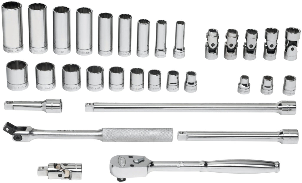 Williams WSB-23FTB 23-Piece 3/8-Inch Drive Socket and Drive Tool Set with Toolbox