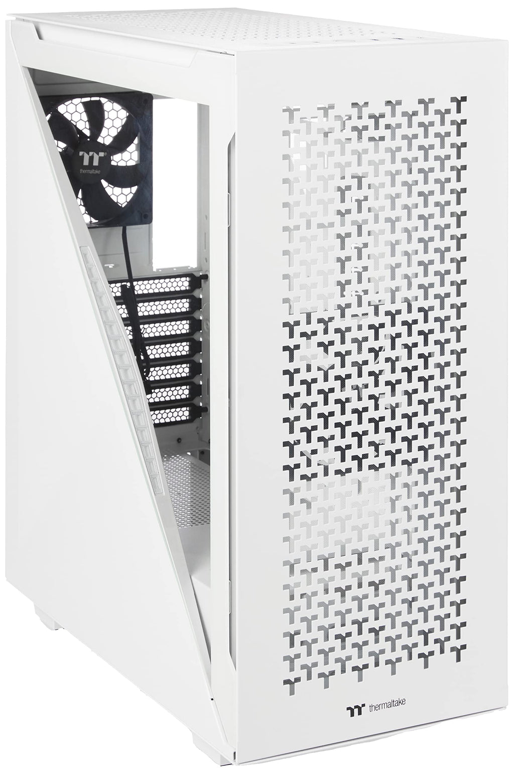 Thermaltake Divider 500 TG Black Color ARGB ATX Mid Tower Tempered Glass Computer Case with 3 120mm 5V ARGB Front Fans + 1 120mm Standard Rear Fan + 2 Symmetrical Triangular Panels CA-1T4-00M1WN-01