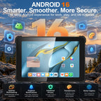 T1 Rugged Tablet Android 16, 8" 20GB+128GB/2TB, Waterproof Tablet