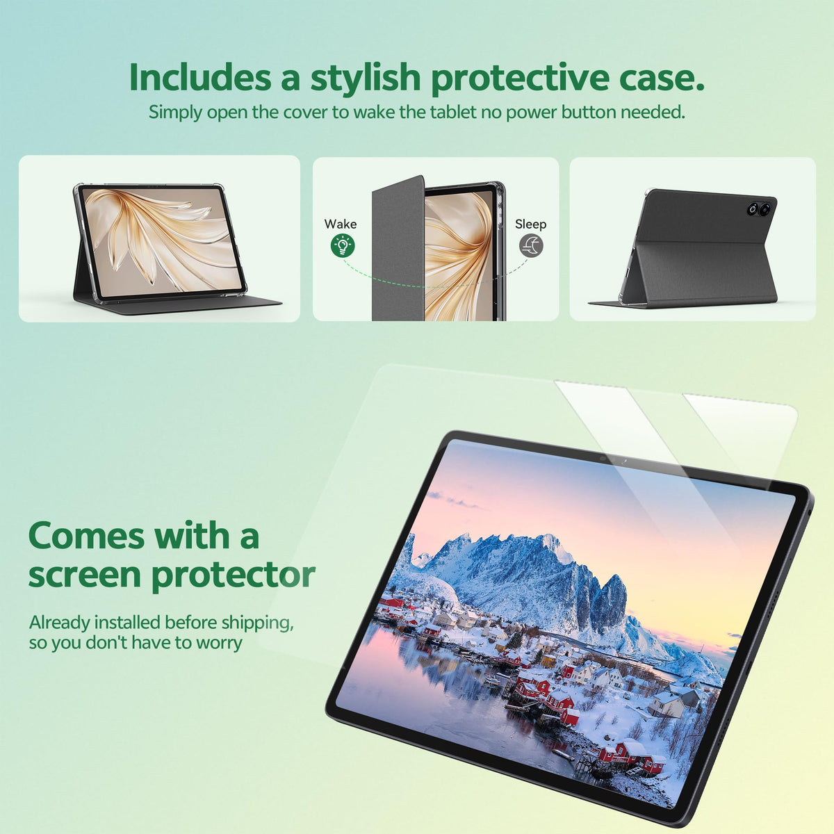 SVITOO 13 Inch Android 16 Tablet with WiFi, 2K Display, 40GB RAM, 128GB Storage Expandable, Octa-Core Processor, Bluetooth, USB-C Fast Charging, Protective Case,Space Gray